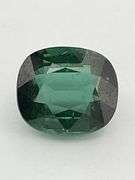 CERTIFIED NATURAL GREEN TOURMALINE 3.06 CARAT . CUSHION CUT