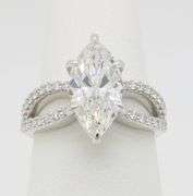 Certified 2.85CTW Marquise Diamond Ring