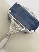 CERTIFIED BRAND NEW NATURAL BURMESE SAPPHIRE WITH DIAMOND RING