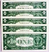 (5) Superb Crisp $1 2021 Star Replacement Notes Cleveland-Consecutive!!
