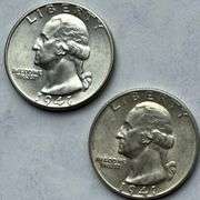 Two 1941  Gem BU Washington Quarters