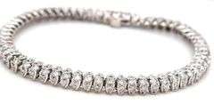 14kt White gold 5.25ctw diamond bracelet