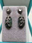 Extremely fine Victorian Emerald and diamonds earrings