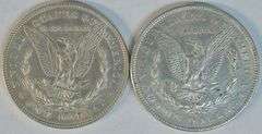 Fully struck 1878-P 7TF & 1878-S Morgan Silver Dollars in AU