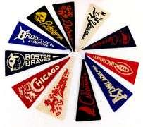 C. 1950 Double Play American Nut & Chocolate Felt Pennants