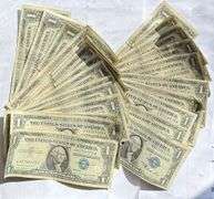 Twenty Five  $1 Silver Certificates Even Mix 1935 &1957.