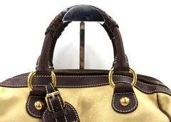 Celine gold and brown durable handle bag