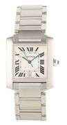Cartier Tank Francaise 2302, 28 X 32mm, Silver Dial, Stainless Steel Watch