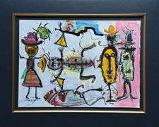 Rare All Original Mixed-Media On Paper by Romgo