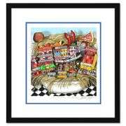 Un Piatto Di Pasta (Blue) by Charles Fazzino