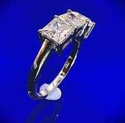 Sparkling 3.25 Ct  White Fire Mossanite Ring