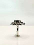 Impressive 14 Kt White Gold Plate 7 Ct Black Moissanite Flower Ring