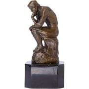 The Thinker in Bronze with Marble Base