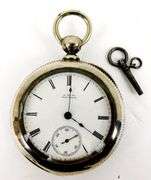 Antique A.W. Waltham Key Wind Pocket Watch, Runs