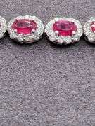 Extremely rare Oscare Friedman platinum 6.87 ctw GIA certfied 22 Burmese rubies and diamond bracelet