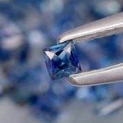 Princess cut! 3.19ct denim blue Sapphire set!