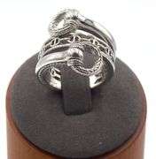 925 Sterling silver Judith Ripka Vienna bypass ring