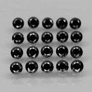 Diamond black! 2.58ct set of 3mm untreated Spinels!