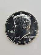 1964 Accented Hair Proof Kennedy Half Dollar With Spot