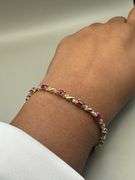 14K Yellow Gold Ruby and Diamond Tennis Bracelet