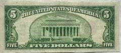 $5 1928 B About  Near Unc US Note