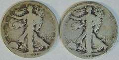 Key dates 1921-S & 1920-S Walking Liberty Half Dollar