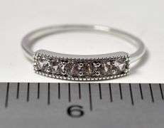 CZ Gemstone Ring in Sterling Silver