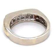14kt White gold 0.65ctw princess cut two tone band