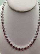 Extremely rare Aaron Gofflied platinum 17.9 ctw GIA certfied Burmese rubies and diamond necklace