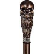 Bearded Skull Walking Cane
