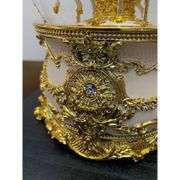 Gold & Ivory Carousel Music Box Snow Globe