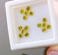 Glittering 1.11ct set of dandelion yellow Diamonds!