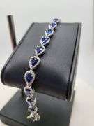 Extremely fine 19.5G Platinum and 12.27 ctw GGA certfied Sapphire and diamond Bracelet