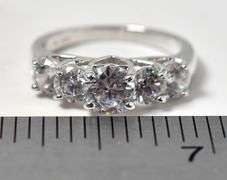 CZ Gemstone Ring in Sterling Silver