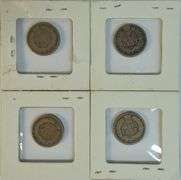 1860 Pointed Bust in Fine, scarce 1861 & 2 1863 Indian Head Cents in Good