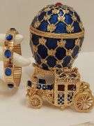 Russian Empress Carriage Egg with 24K Gold & Austrian Crystals