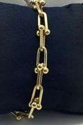14K Yellow Gold Vintage Horse-shoe Bracelet