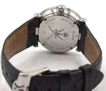 Korloff blue mother of pearl and pave diamond quartz watch