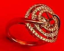 14K Two-Tone Gold Dancing Diamond Ring