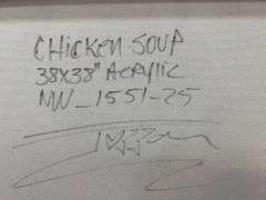 Wonderful Original Acrylic on Canvas by Jozza Jozza Chicehn Soup