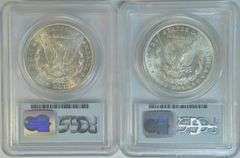 Solid bright-white pair of PCGS MS65 graded Morgans from 1902-O & 1904-O