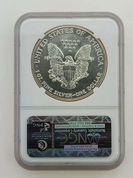 1987 American Silver Eagle, NGC MS69