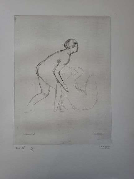 Investment! Very collectable remarkable limited edition Pierre-Auguste Renoir signed in the stone.