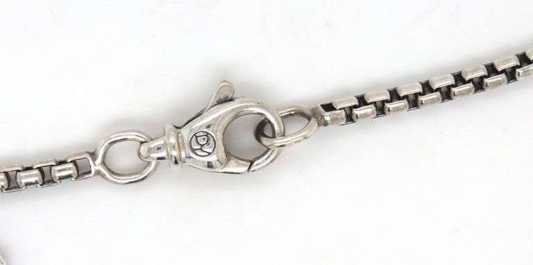 David Yurman box chain necklace in 925 sterling silver