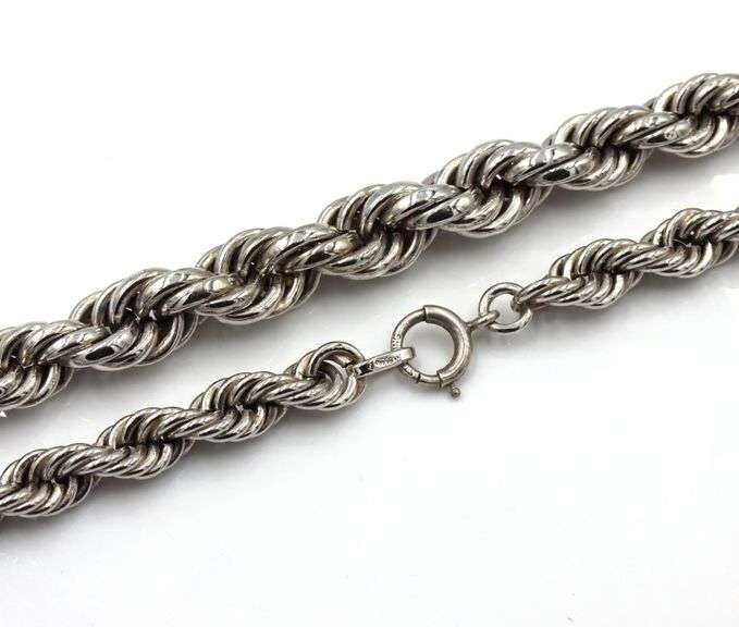 Group lot of 2 vintage 925 sterling silver chains