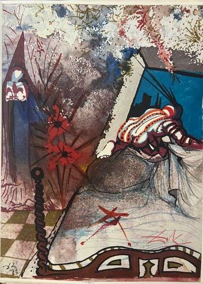 Original plate Signed Salvador Dalí Lithograph from the Romeo & Juliet Rizzoli Edition, Milan 1975