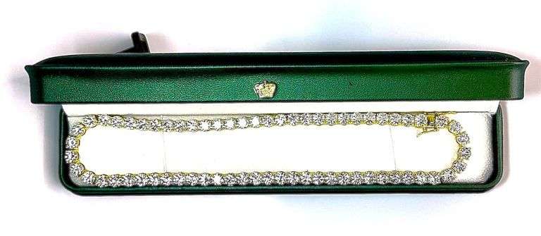 18 Kt Yellow Gold Plate Huge 65 Cttw Sparkling Whiter Near Flawless Fire Moissanite Tennis Necklace