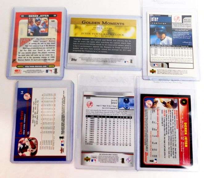 6 Derek Jeter Baseball Cards