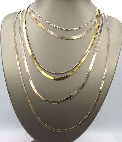 Group lot of 6 Vintage 925 sterling silver necklaces