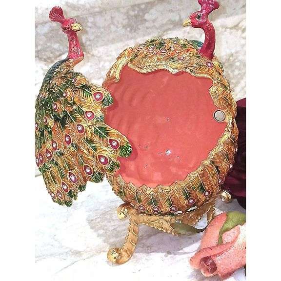 24K Gold Peacock with Swarovski & Ruby Bracelet